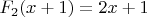 $F_2(x+1)=2x+1$