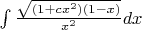 $\int \frac {\sqrt{(1+cx^2)(1-x)}} {x^2} dx$
