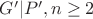 $G'|P', n\ge 2$