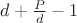 $d+\frac P d-1$