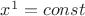 $x^1=const$