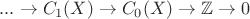 $...\to C_1(X) \to C_0(X) \to \mathbb{Z}\to0$