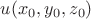 $u(x_0,y_0,z_0)$