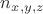 $n_{x,y,z}$