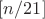 $[n/21]$
