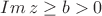 $Im\,z\ge b>0$