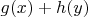$g(x)+h(y)$