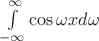 $\int\limits_{-\infty}^{\infty}\cos{\omega x}d\omega$