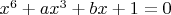 $x^6+ax^3+bx+1=0$