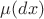 $\mu(dx)$