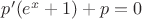 $p'(e^x+1)+p=0$