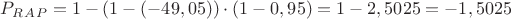 $P_R_A_P=1-(1-(-49,05))\cdot(1-0,95)=1-2,5025=-1,5025$
