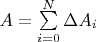 $A = \sum\limits_{i=0}^{N} \Delta A_i$
