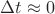 $ \Delta t \approx 0$