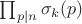 $\prod_{p|n}\sigma_k(p)$