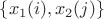 $\{x_1(i),x_2(j)\}$