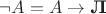 $\neg A=A\to\text{\bf Л}$