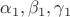 $\alpha_{1},\beta_{1},\gamma_{1}$