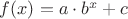 $f(x) = a\cdot b^x+c$