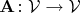 $\mathbf A\colon\mathcal V\to\mathcal V$