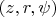 $(z,r,\psi)$