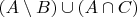 $(A\setminus B) \cup (A \cap C)$