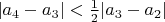 $|a_4-a_3|<\frac 12|a_3-a_2|$