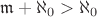 $\mathfrak m+\aleph_0>\aleph_0$