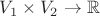 $V_1 \times V_2\to\mathbb R$