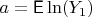 $a=\mathsf E\ln(Y_1)$