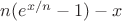 $n(e^{x/n}-1)-x$