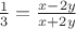 $\frac{1}{3}=\frac{x-2y}{x+2y}$
