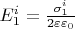 $E_1^i=\frac {\sigma_1^i}{2\varepsilon\varepsilon_0}$
