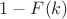 $1-F(k)$