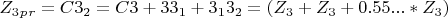 $ Z_3 _p_r= C3_2=C3+33_1+3_13_2=(Z_3+Z_3 +0.55...*Z_3)