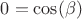 $0 = \cos(\beta)