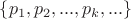 $\{p_1,p_2,...,p_k,...\}$