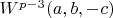 $W^{p-3}(a,b,-c)$
