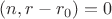 $(n, r-r_0)=0$
