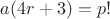 $a(4r+3)=p!$ $a(4r+3)=p!$