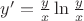$y' = \frac{y}{x}\ln{\frac{y}{x}}$