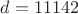 $d=11142$