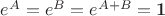 $e^A = e^B = e^{A+B} = \mathbf 1$ $e^A = e^B = e^{A+B} = \mathbf 1$