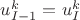 $u_{I-1}^{k}=u_{I}^{k}$