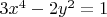 $3x^4-2y^2=1$