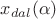 $x_{dal}}(\alpha)$