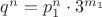 $q^n=p_1^n\cdot3^{m_1}$