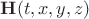$\mathbf{H}(t,x,y,z)$