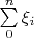 $\sum\limits_0^n\xi_i$