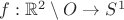 $f:\mathbb{R}^2\setminus O\to S^1$